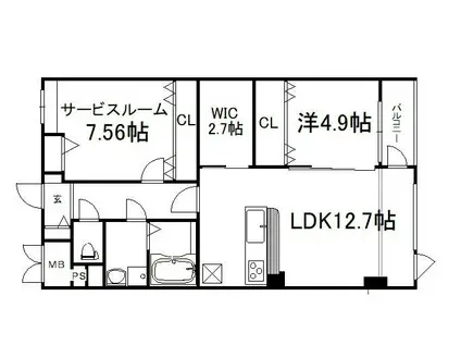IRORIE(1SLDK/5階)の間取り写真