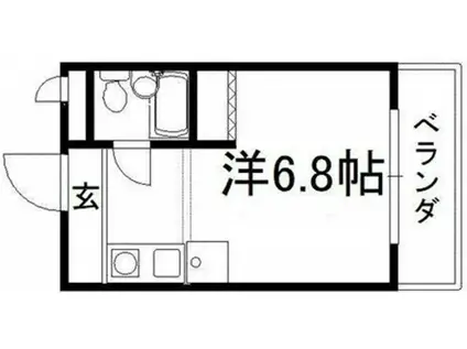 メゾン市川弐番館(ワンルーム/2階)の間取り写真