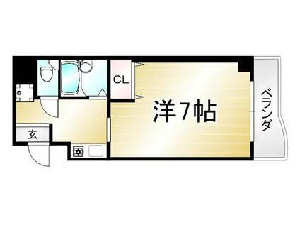 SUNS SON MINAKUCHI(ワンルーム/2階)の間取り写真