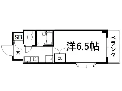 ノースリバーハイツ(ワンルーム/5階)の間取り写真