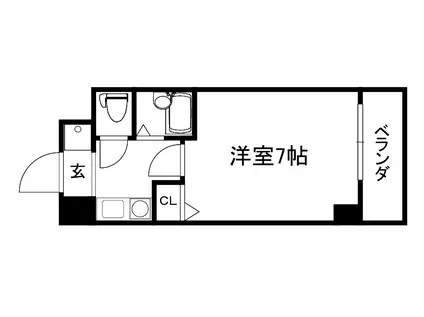 ユニバーシティー丸光(1K/5階)の間取り写真