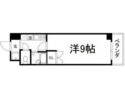 ユニバーシティー丸光Ⅱ(1K/8階)の間取り写真