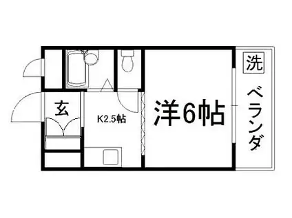 メゾン市川壱番館(1K/3階)の間取り写真
