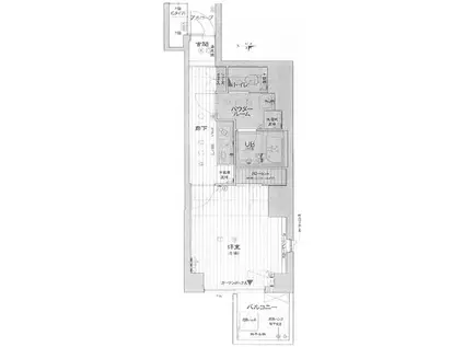 京都市東西線 二条駅 徒歩2分 11階建 築19年(1K/8階)の間取り写真