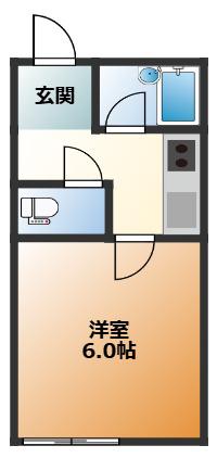 DS LYNX(1K/2階)の間取り写真