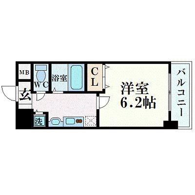 プレサンス京都鴨川彩華(1K/4階)の間取り写真