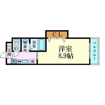 CASA DE ISSA(1K/4階)の間取り写真