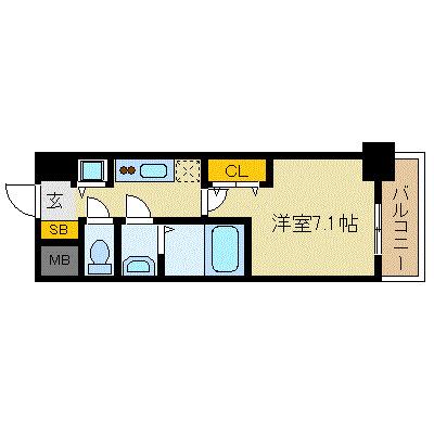 アドバンス京都ソナーレ(1K/3階)の間取り写真