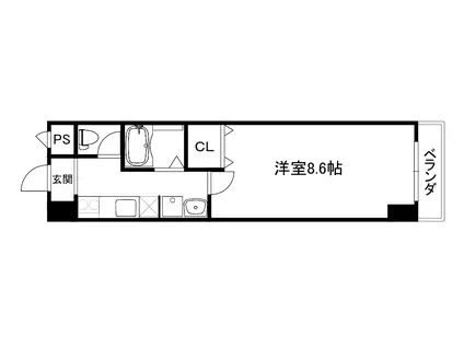 アートプラザ京田辺3(1K/4階)の間取り写真