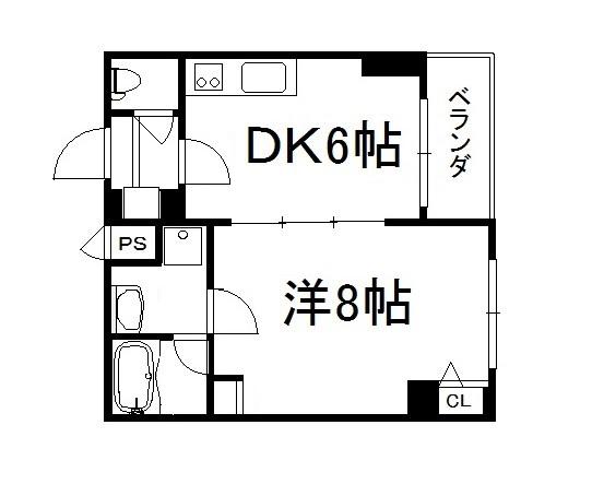AFICION堀川(1DK/5階)の間取り写真