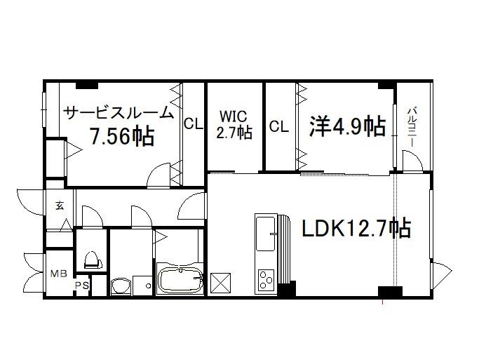 IRORIE(1SLDK/5階)の間取り写真