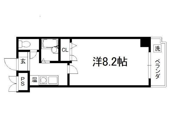 アクティ堀川(1K/9階)の間取り写真