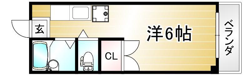 シティヴィラ小川(ワンルーム/1階)の間取り写真