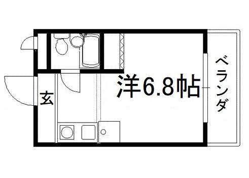 メゾン市川壱番館(1K/2階)の間取り写真