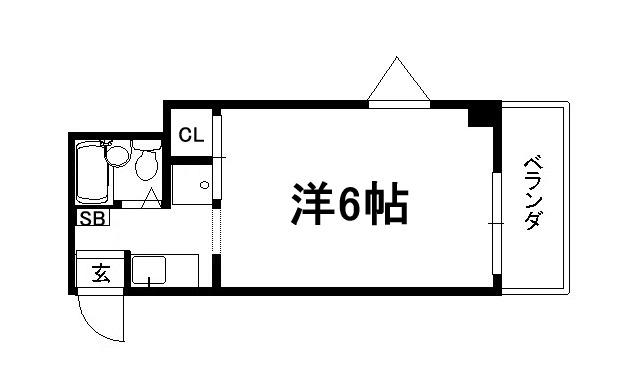 ユニオン室町(1K/2階)の間取り写真