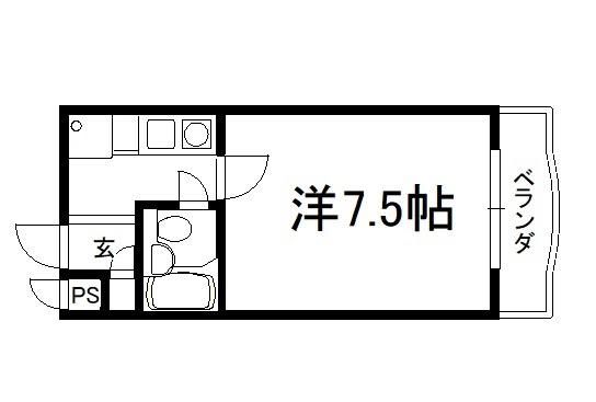 第29長栄グランビュー下長者(1K/3階)の間取り写真