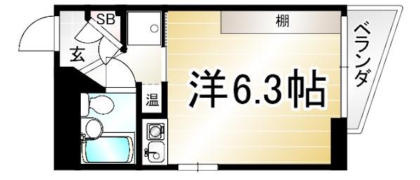 インペリアル烏丸今出川(ワンルーム/4階)の間取り写真