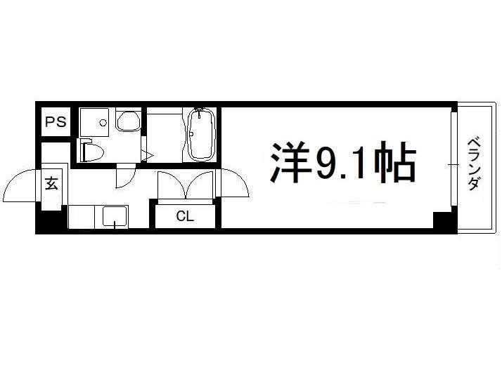 アートプラザ京田辺2(1K/4階)の間取り写真