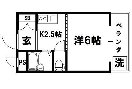 メゾン市川壱番館(1K/2階)の間取り写真
