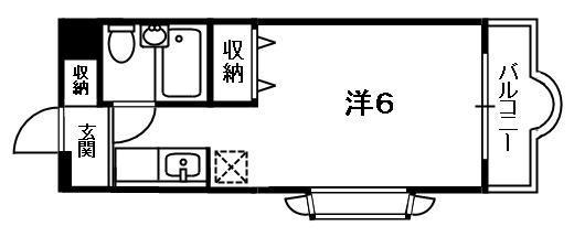 ACADEMIA KITAGEN(1K/1階)の間取り写真