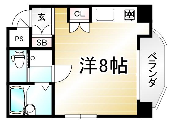 グランシティ(ワンルーム/3階)の間取り写真