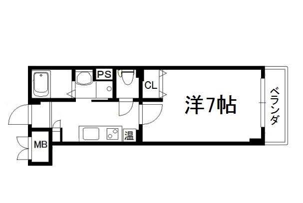 プランドールSHINWA(1K/3階)の間取り写真