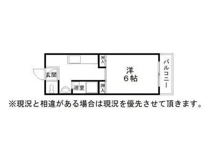 メゾンフクダ(1DK/2階)の間取り写真