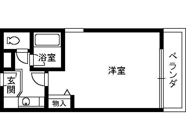 シャルマンフジ貝塚弐番館(1K/2階)の間取り写真