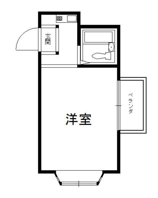 セレーナ北町(ワンルーム/1階)の間取り写真