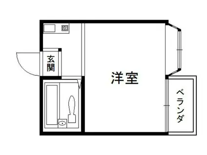 セレーナ北町(ワンルーム/2階)の間取り写真