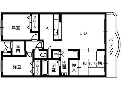 アヴニールHIKO(3LDK/2階)の間取り写真