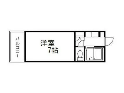 アップルマンション(1K/3階)の間取り写真