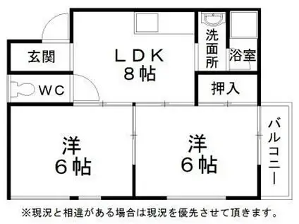 RIZEONE城東野江レジデンス(2LDK/5階)の間取り写真