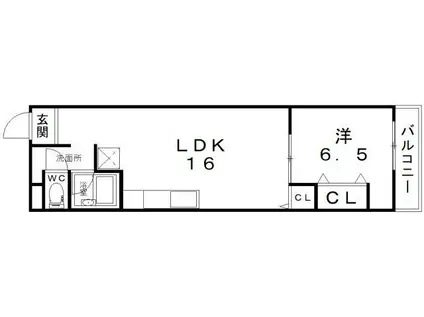 コーポ今池(1LDK/3階)の間取り写真