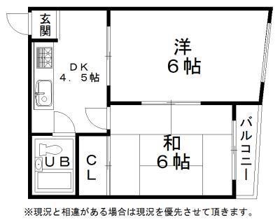 RIZEONE関目Ⅰ(2DK/4階)の間取り写真