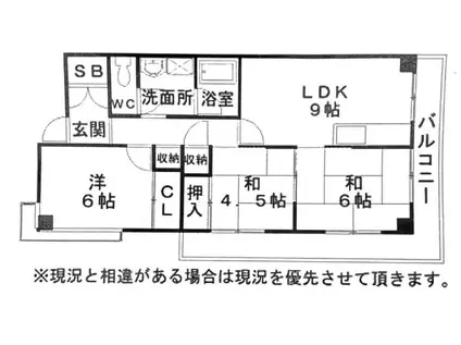 中谷MX- 3(3LDK/4階)の間取り写真