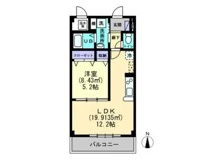イクエーションスペース(1LDK/1階)の間取り写真