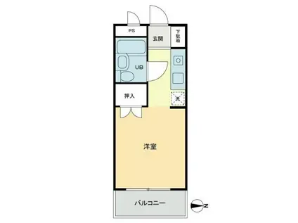 アーバンハイツ紫雲(ワンルーム/1階)の間取り写真