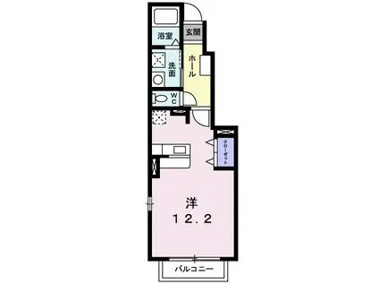 ロイヤルスクウェア一宮Ⅰ(ワンルーム/1階)の間取り写真