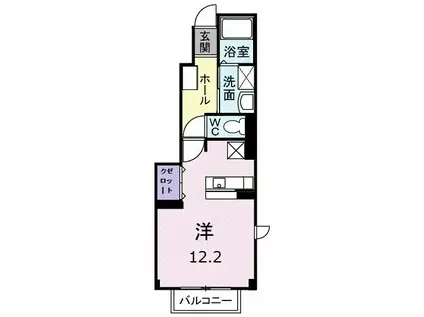 メゾン・ルポⅠ(ワンルーム/1階)の間取り写真