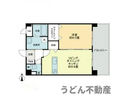 エストレーラ(1LDK/2階)の間取り写真