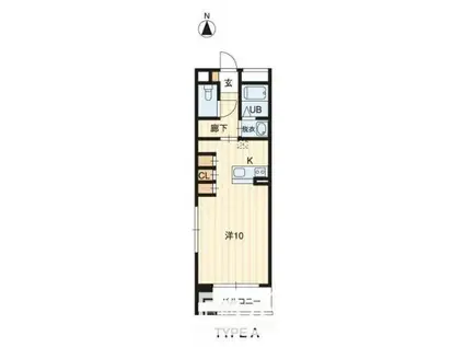 リッヂタワーⅡ(1K/5階)の間取り写真