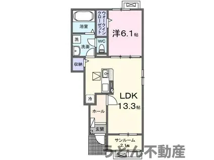 メゾン・ミクニⅠ A(1LDK/1階)の間取り写真