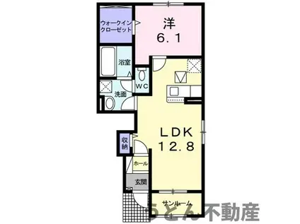 シェーネ Ⅰ(1LDK/1階)の間取り写真