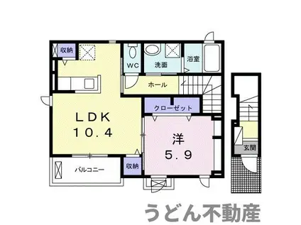 グランデ シーナⅠ(1LDK/2階)の間取り写真