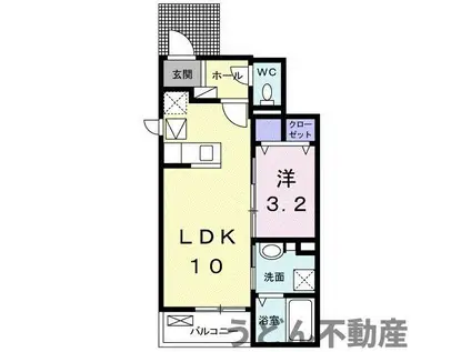 ロイヤルパークⅡ(1LDK/1階)の間取り写真