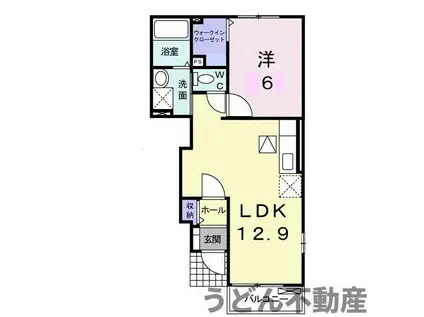 チェリブラッサムⅠ(1LDK/1階)の間取り写真