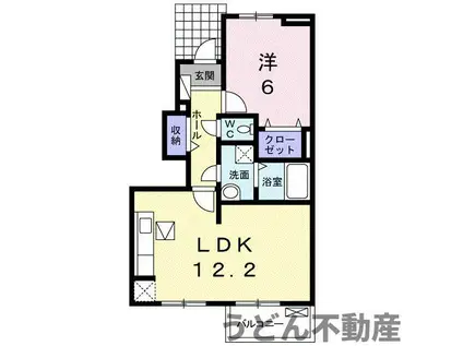 ディアコート(1LDK/1階)の間取り写真