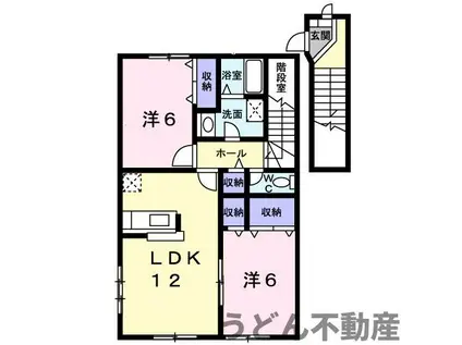 シンサリティ.MⅡA(2LDK/2階)の間取り写真