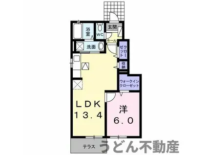 ニューラベリー・サイルⅠ(1LDK/1階)の間取り写真